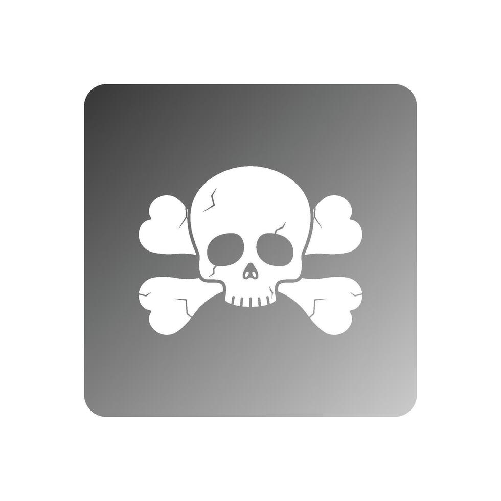 skeleton head icon vector