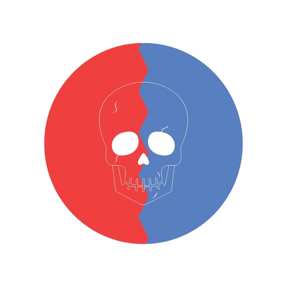 skeleton head icon vector