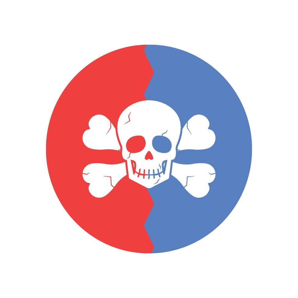 skeleton head icon vector