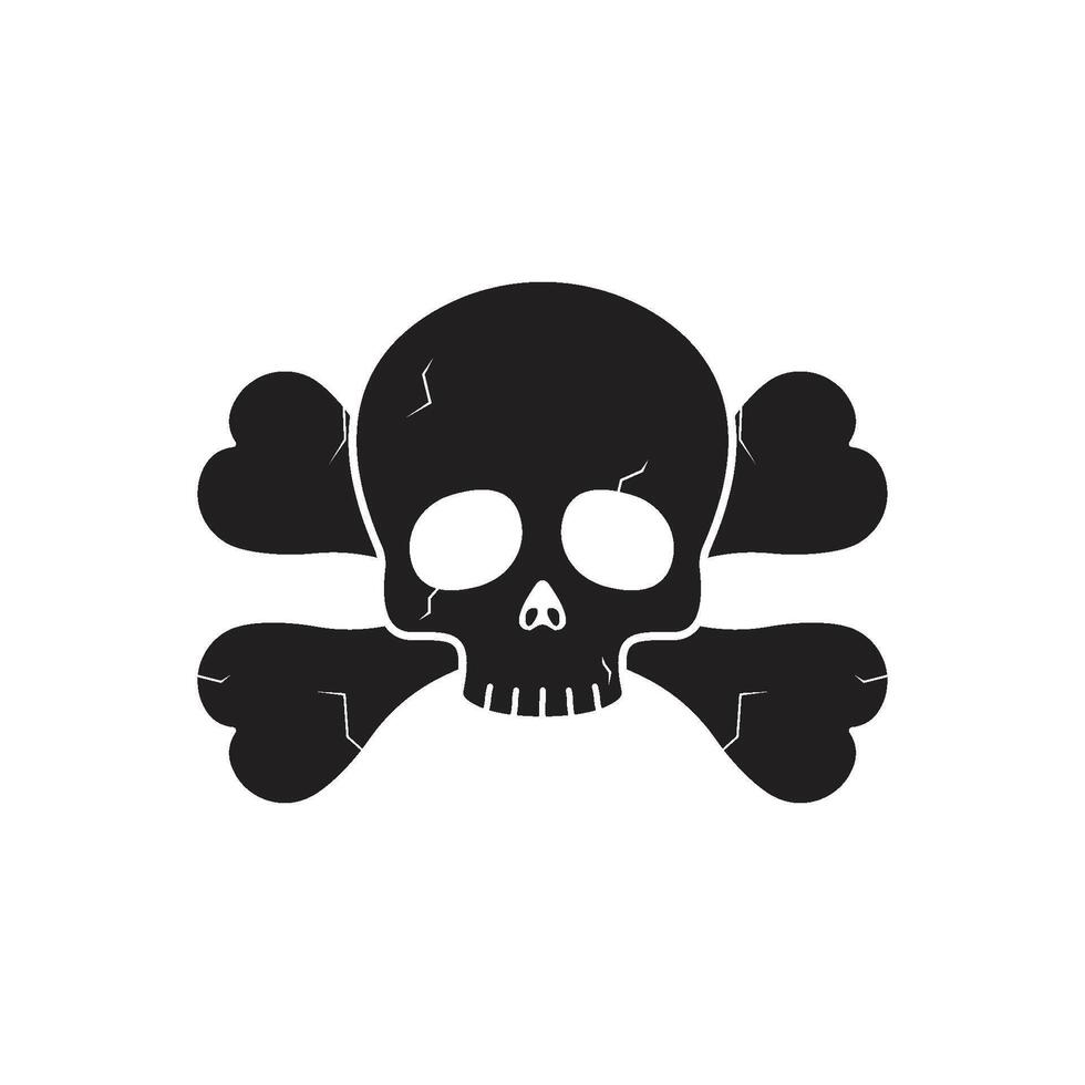 skeleton head icon vector