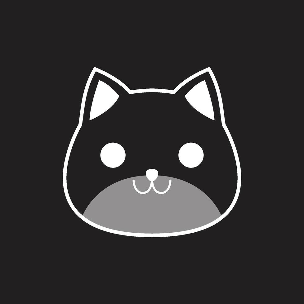 gato icono gato cabeza vector