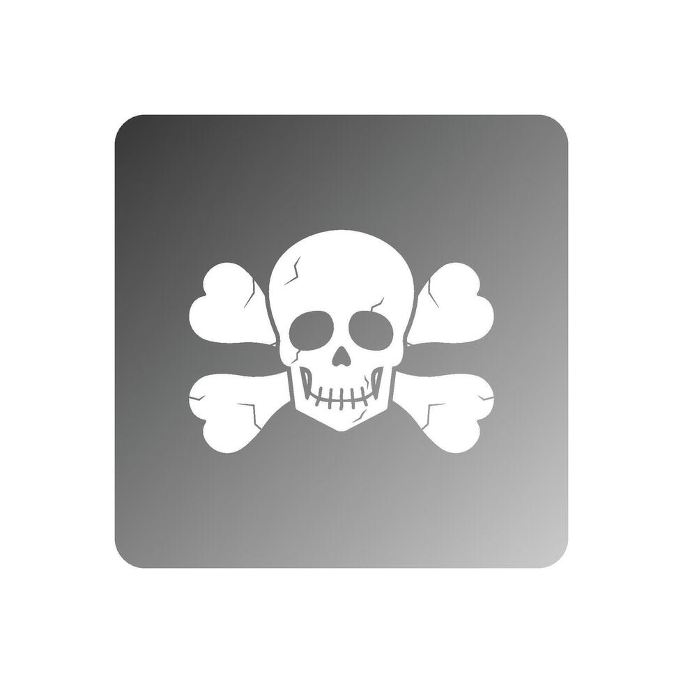 skeleton head icon vector