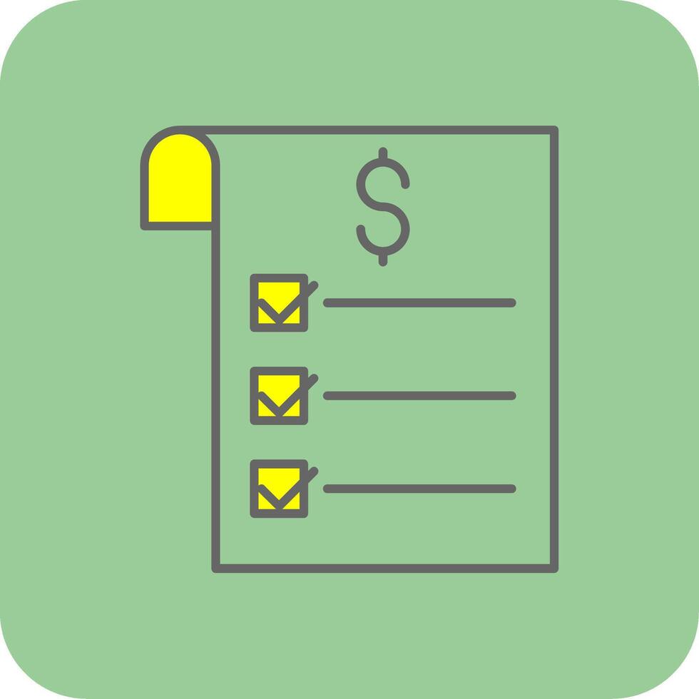 Financial Information Filled Yellow Icon vector