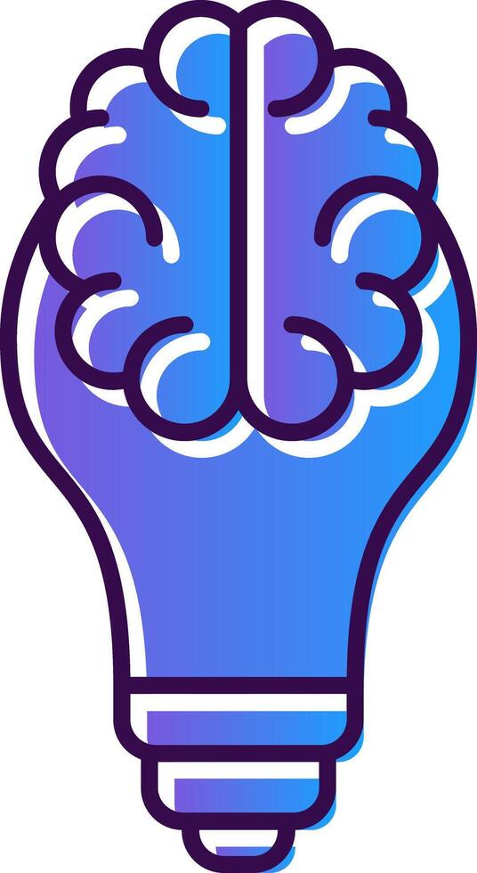 Business Intelligence Gradient Filled Icon vector