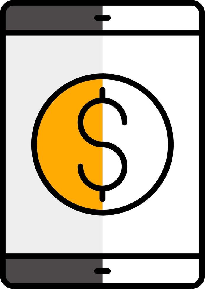 Valuable Filled Half Cut Icon vector