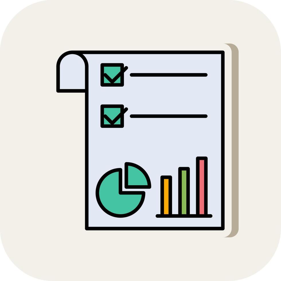 Market Trends Line Filled White Shadow Icon vector