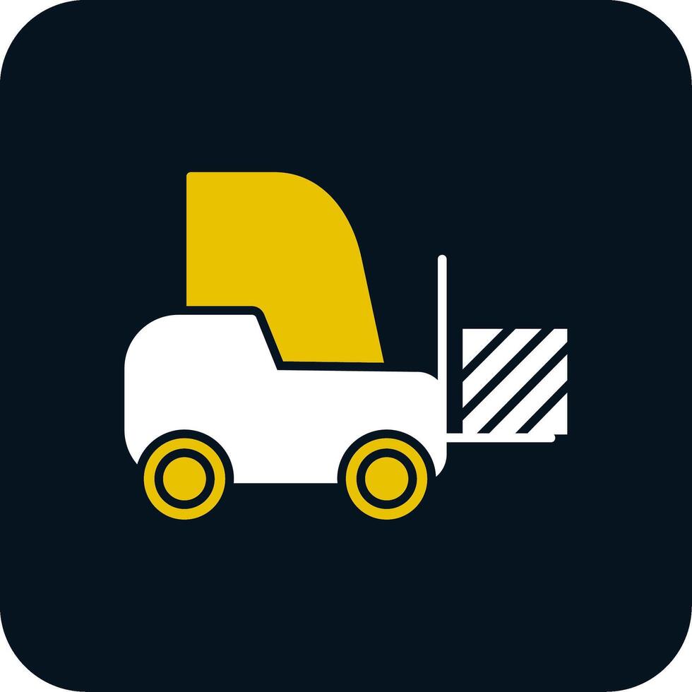 Forklift Glyph Two Color Icon vector