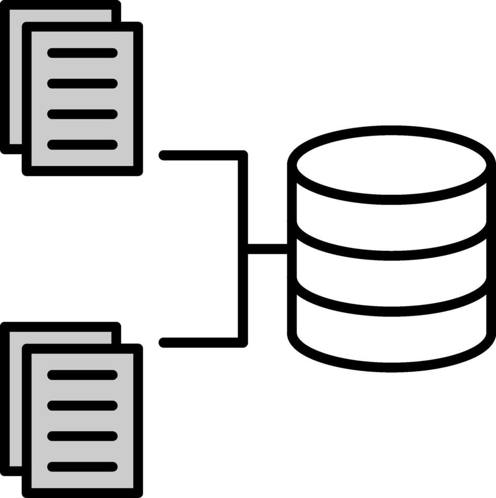 datos colección lleno medio cortar icono vector