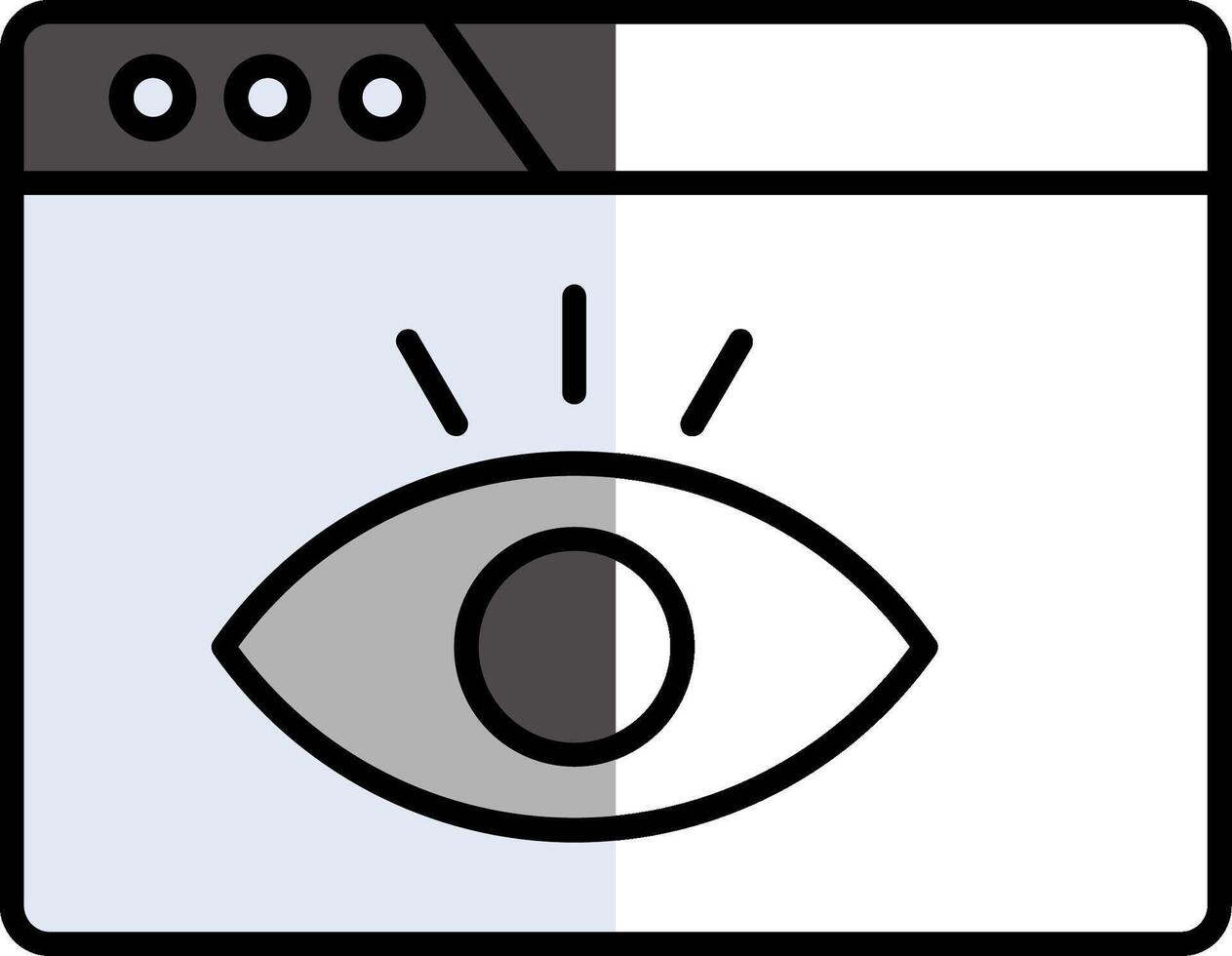 Visualization Filled Half Cut Icon vector