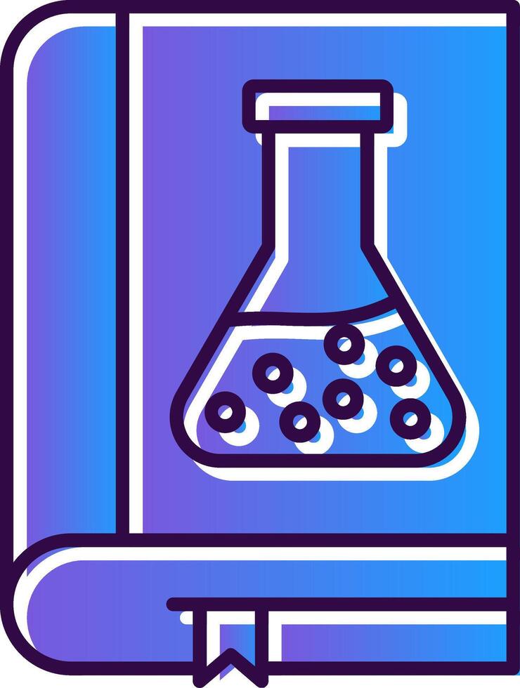 Science Book Gradient Filled Icon vector