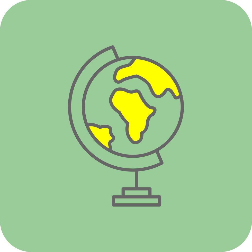 Geography Filled Yellow Icon vector