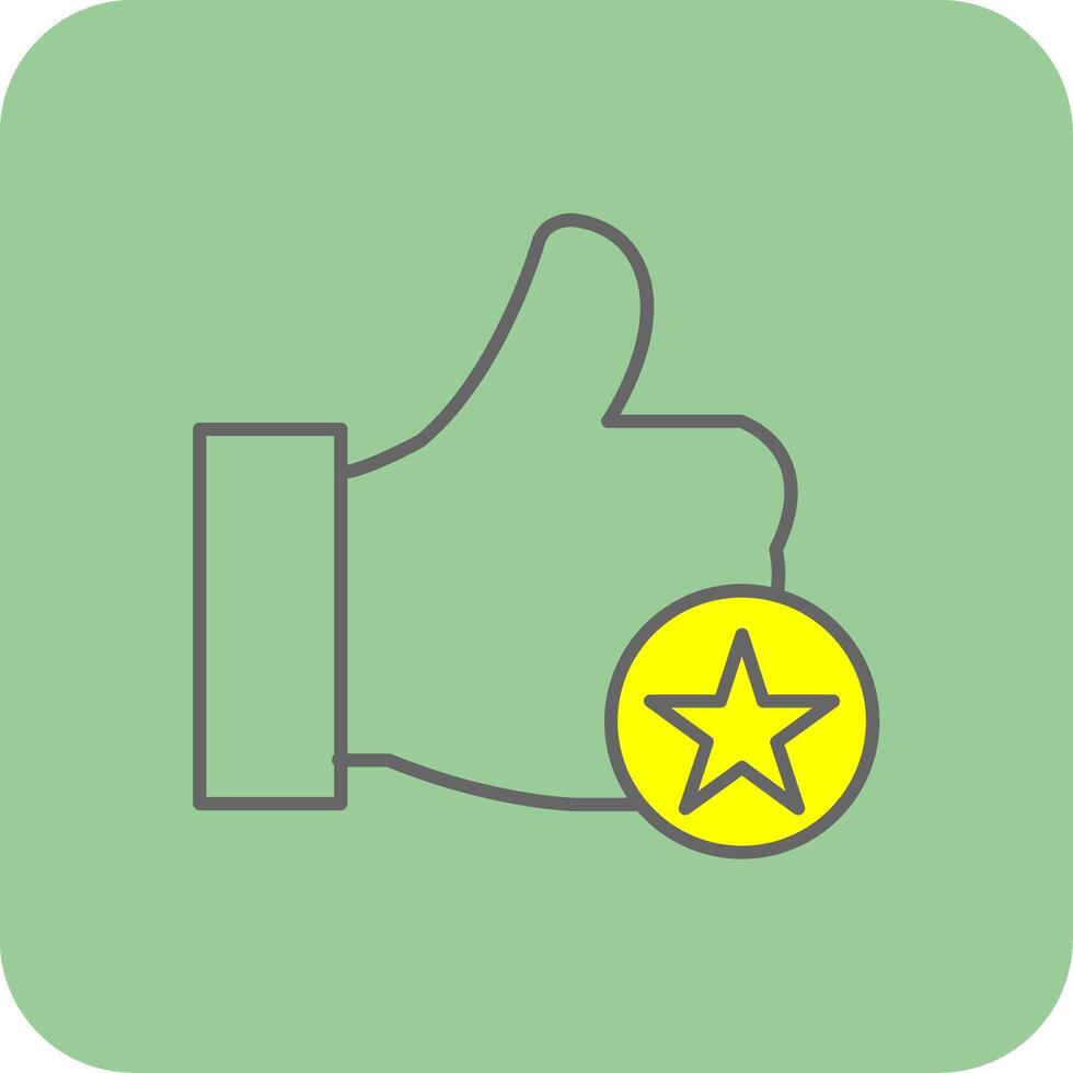 Motivated Filled Yellow Icon vector