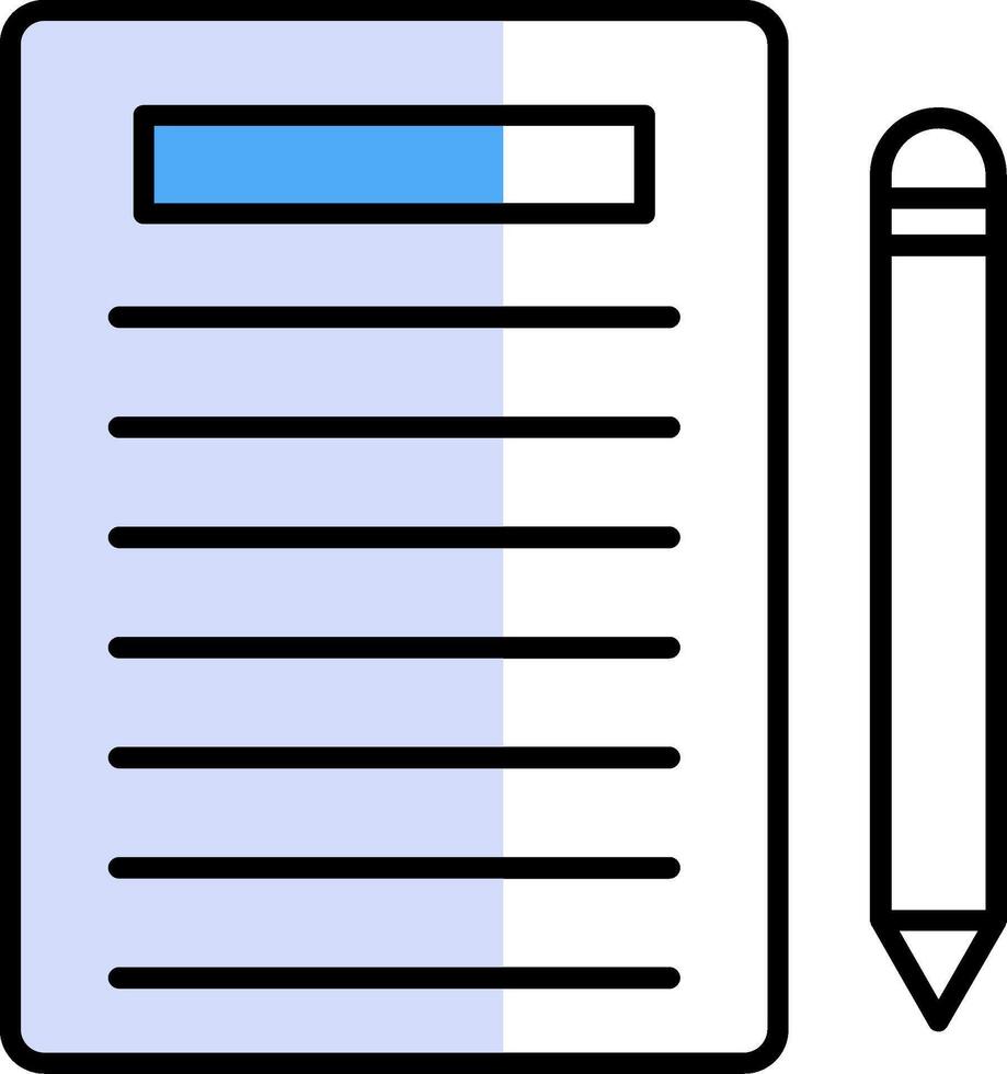 Notes Filled Half Cut Icon vector