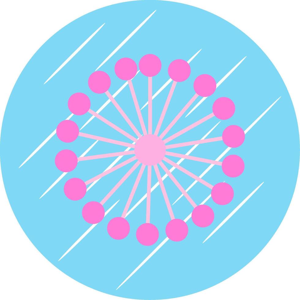 Mimosa Flat Blue Circle Icon vector