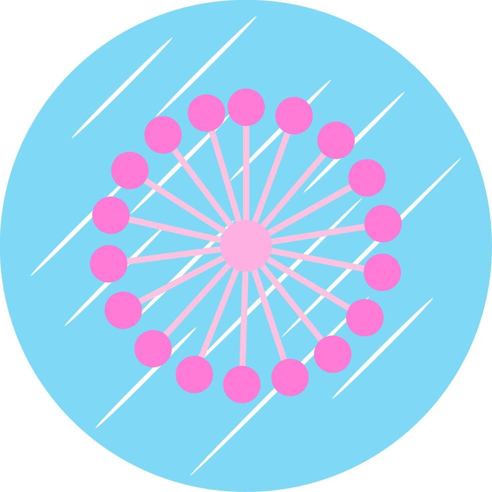 mimosa plano azul circulo icono vector