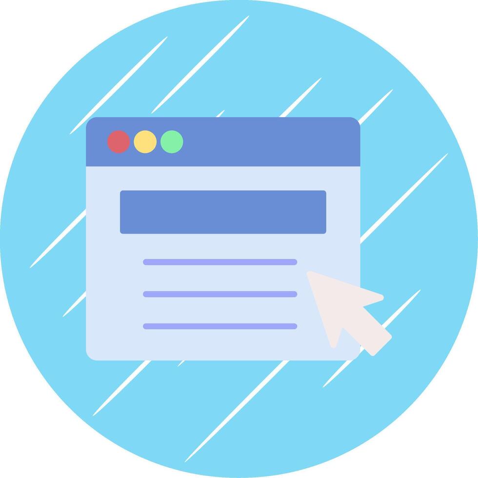 Web Portal Flat Blue Circle Icon vector
