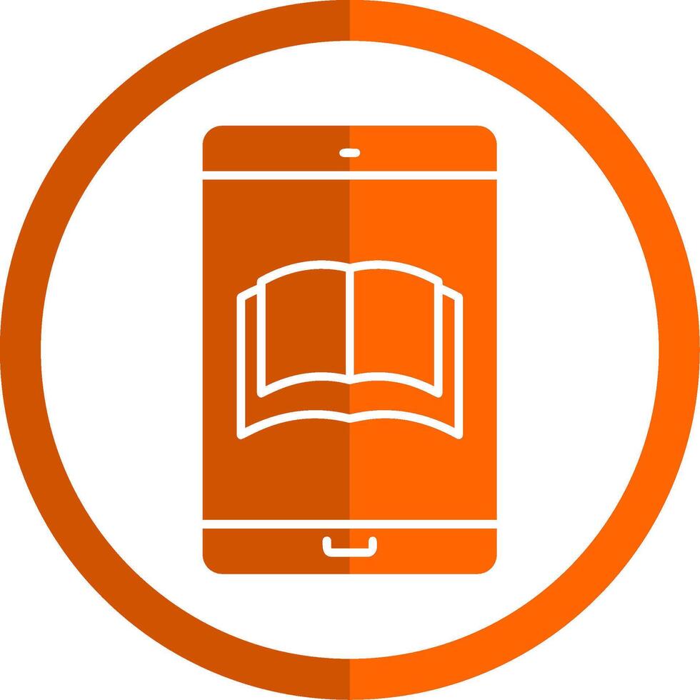 Education App Glyph Orange Circle Icon vector