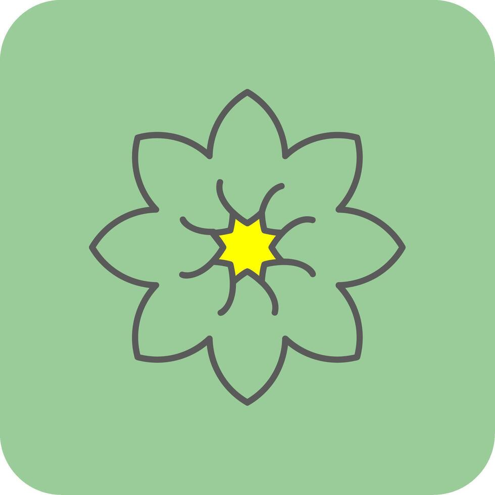 Amaryllis Filled Yellow Icon vector