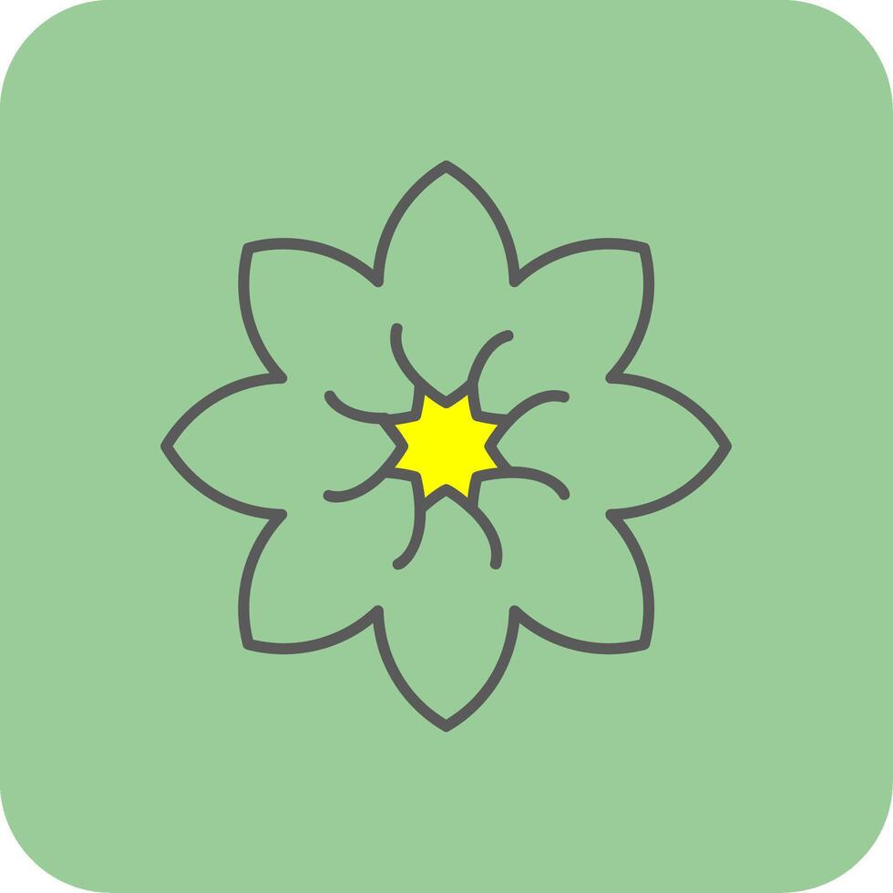 Amaryllis Filled Yellow Icon vector