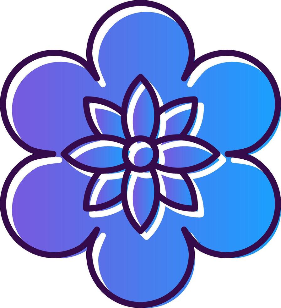 Flower Gradient Filled Icon vector