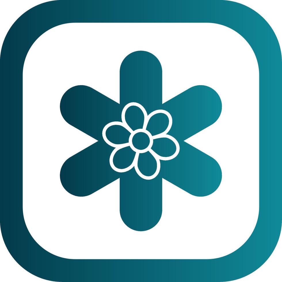 Gallardia Glyph Gradient Round Corner Icon vector