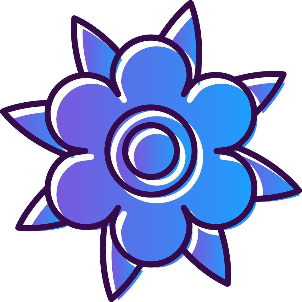 Dahlia Gradient Filled Icon vector