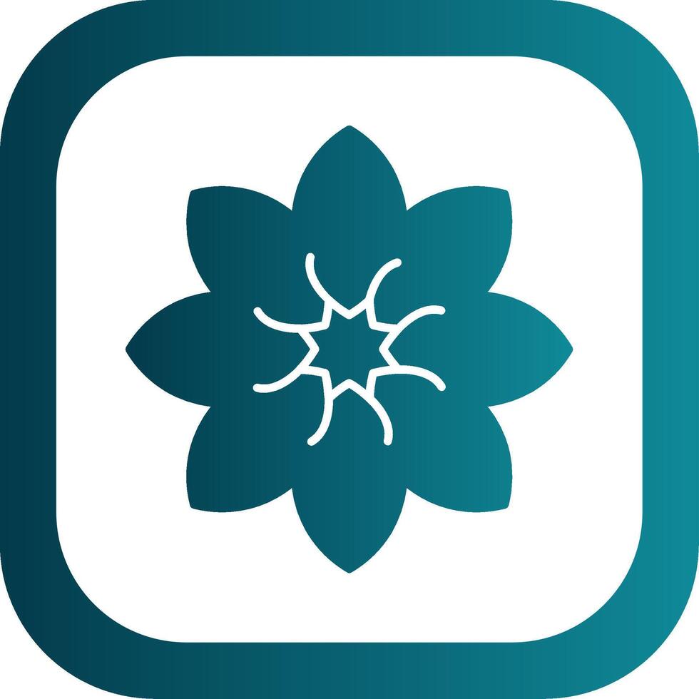 Amaryllis Glyph Gradient Round Corner Icon vector