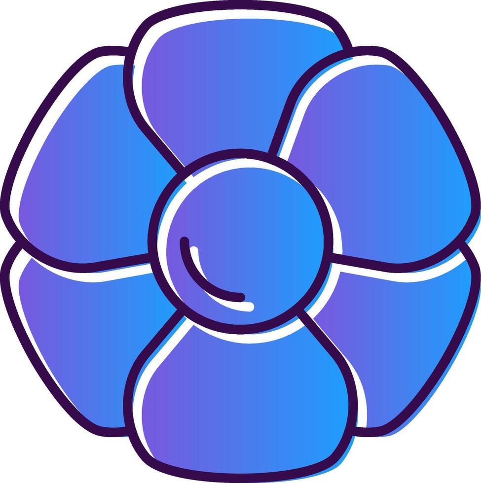 hortensia degradado lleno icono vector