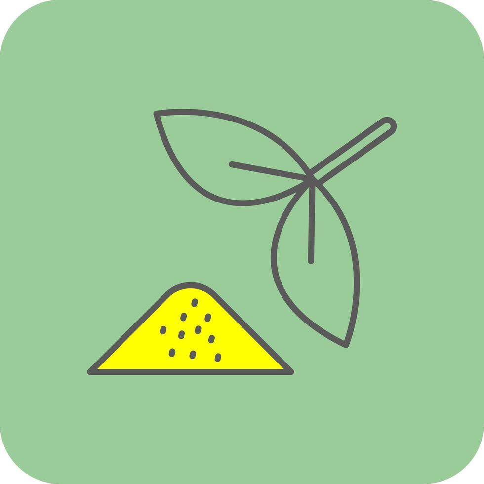 Herbal Filled Yellow Icon vector