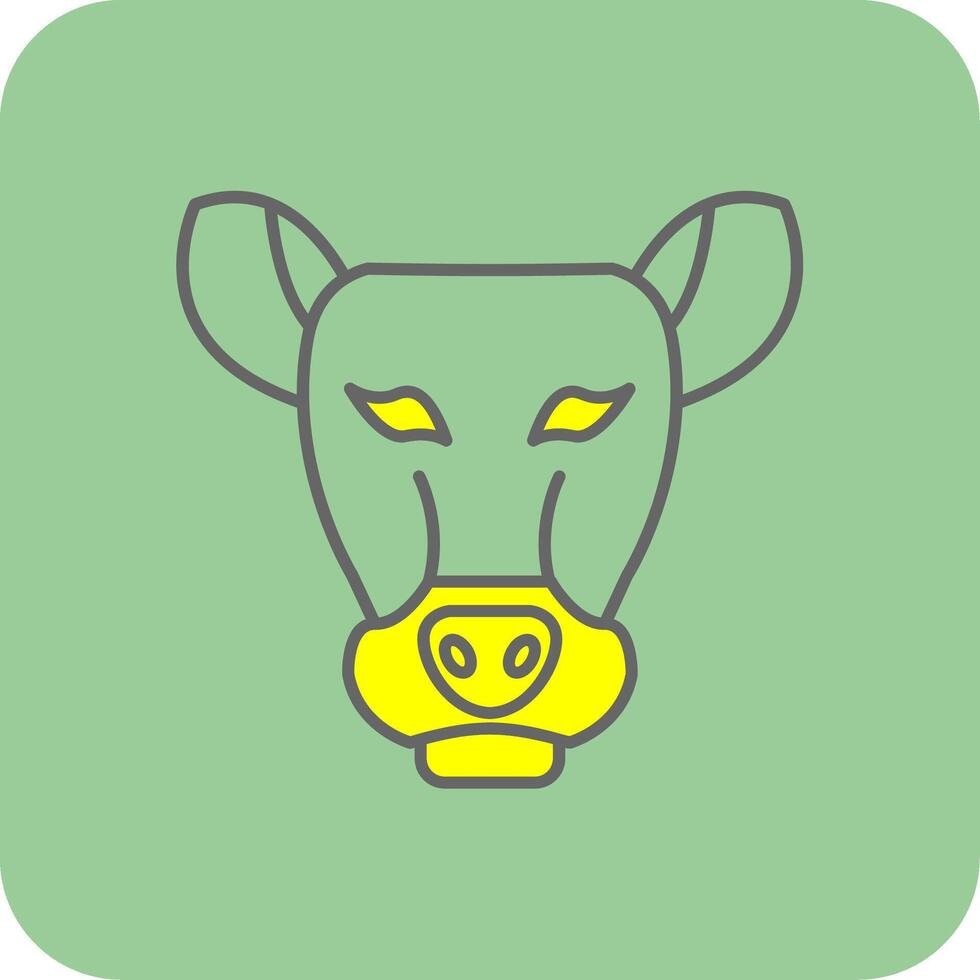 Llama Filled Yellow Icon vector