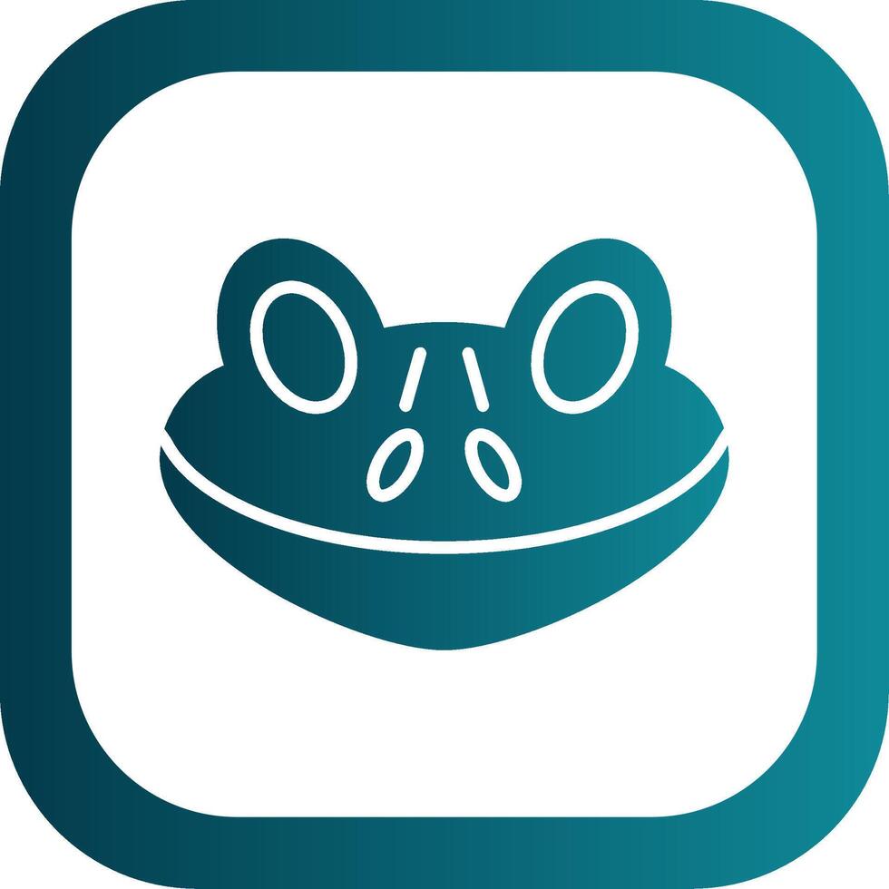Frog Glyph Gradient Round Corner Icon vector
