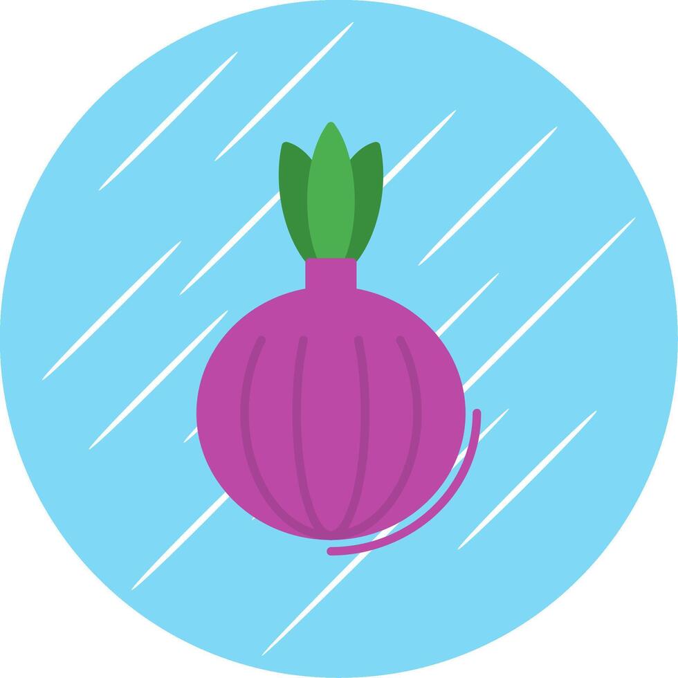 Onion Flat Blue Circle Icon vector