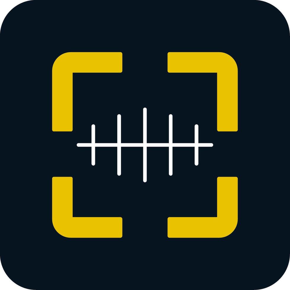 Barcode Scanner Glyph Two Color Icon vector