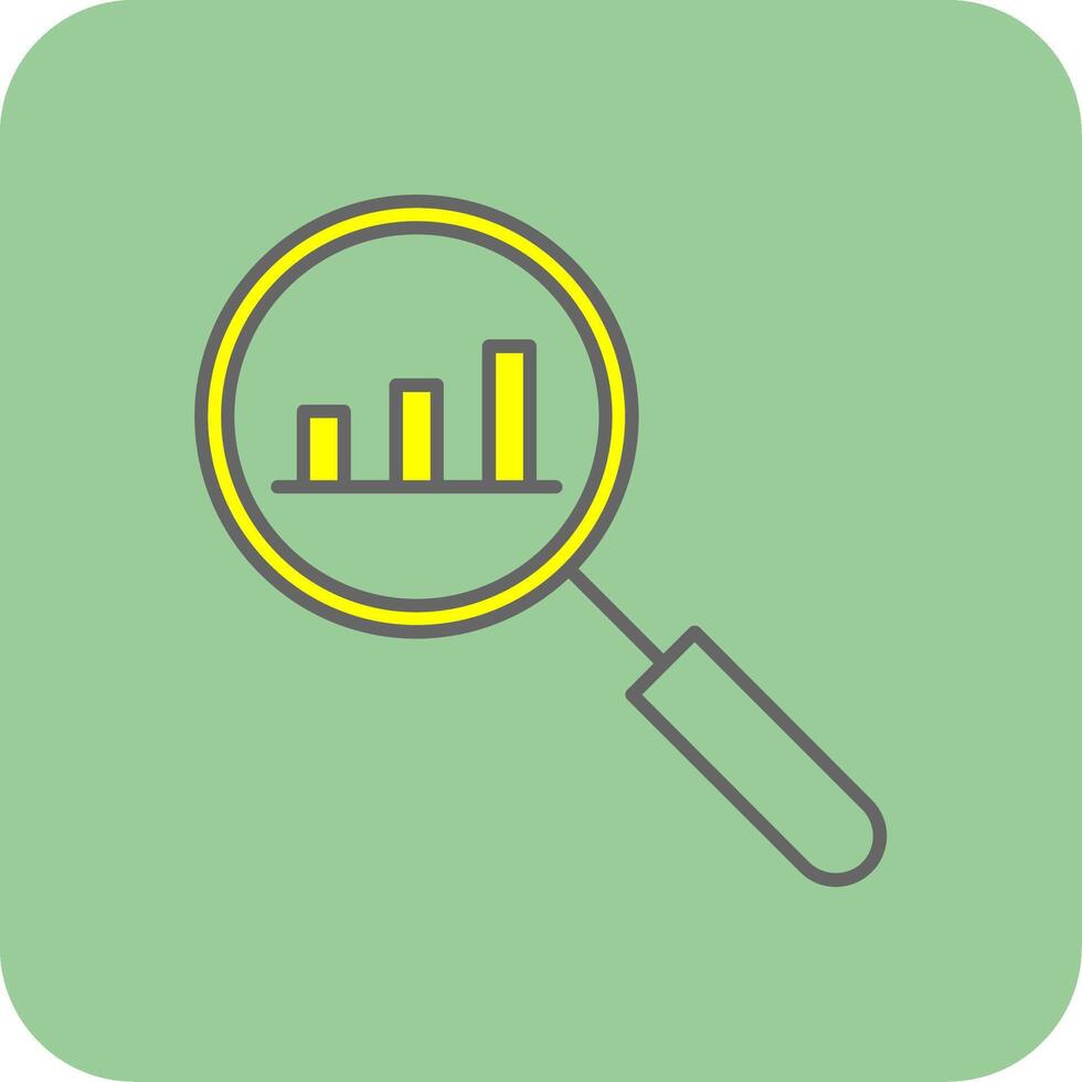 Analysis Filled Yellow Icon vector