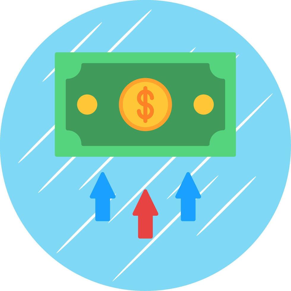 Finance Flat Blue Circle Icon vector