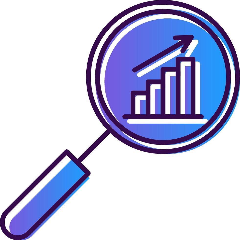 Research Gradient Filled Icon vector