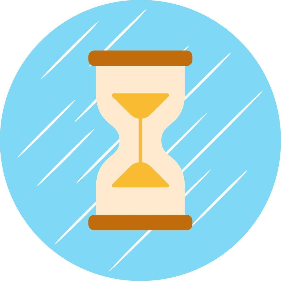 Hourglass Flat Blue Circle Icon vector