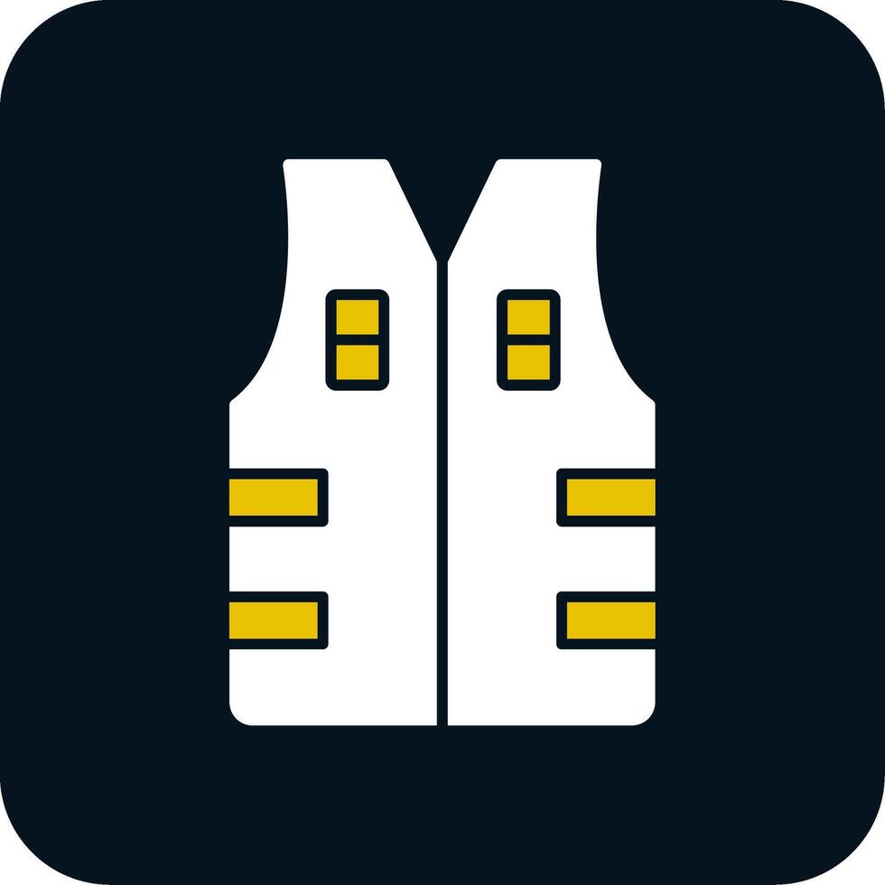 Bullet Proof Vest Glyph Two Color Icon vector