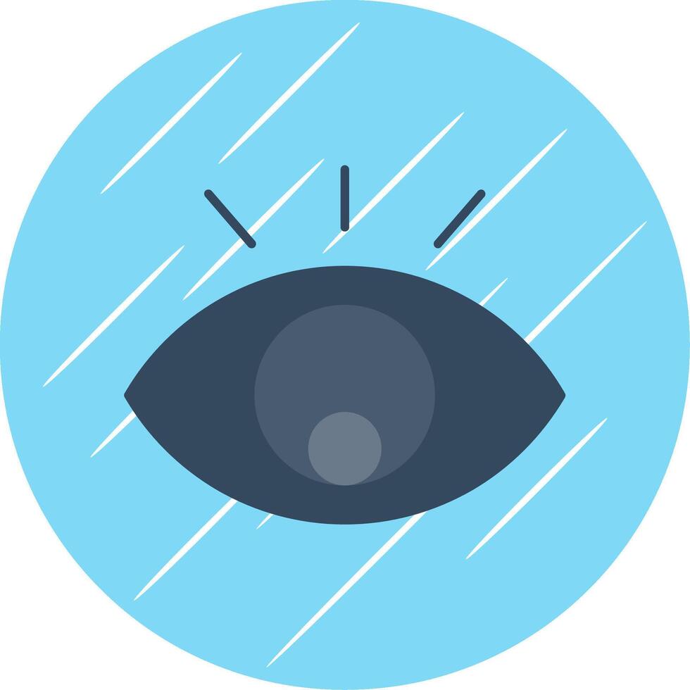 Eye Flat Blue Circle Icon vector