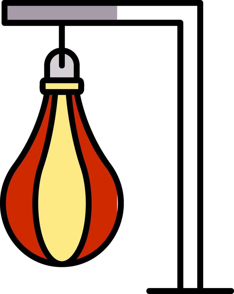 Punching Ball Filled Half Cut Icon vector