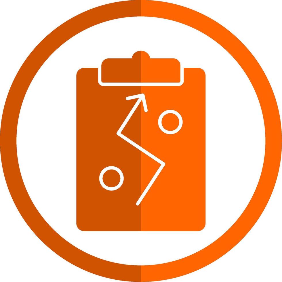 Strategy Glyph Orange Circle Icon vector