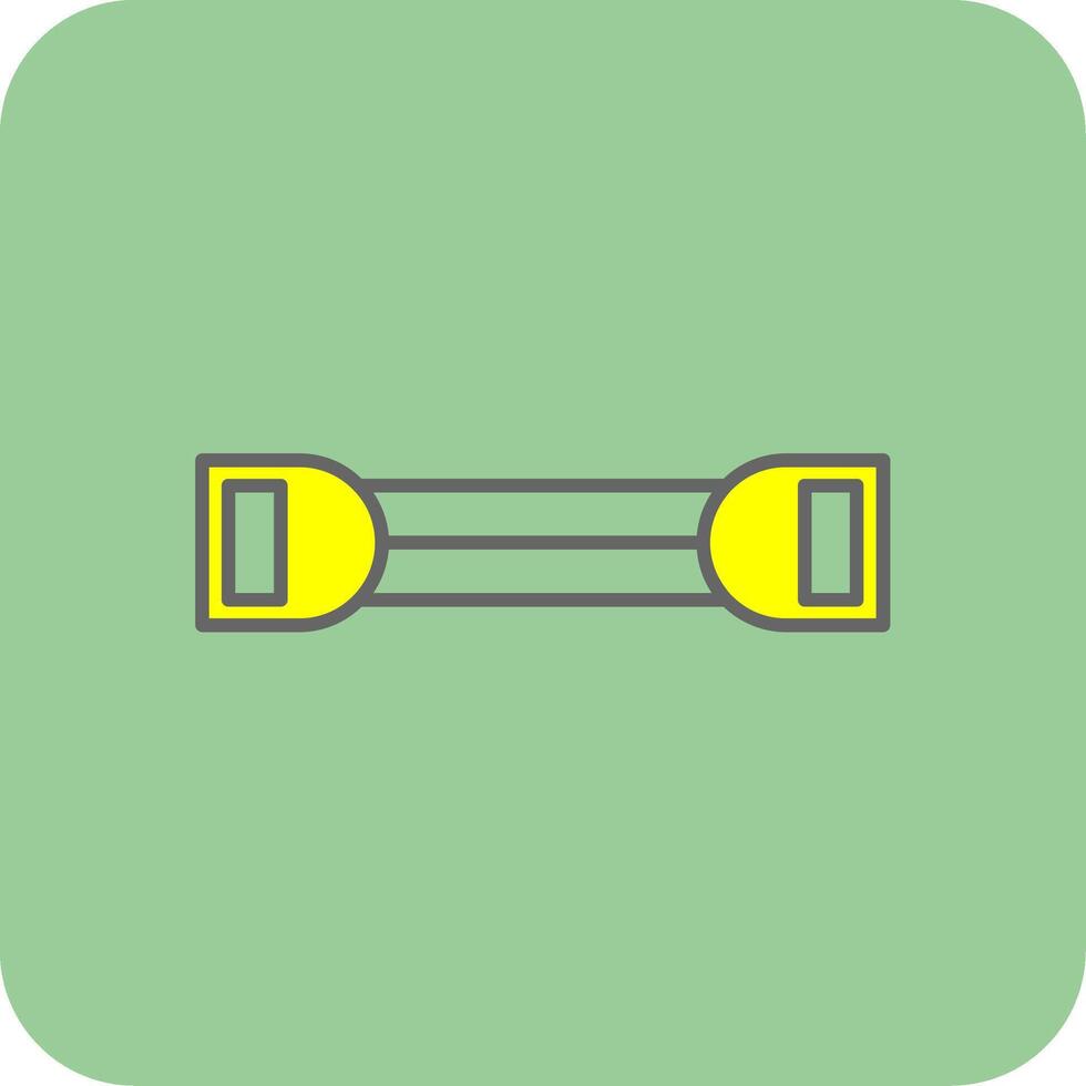 Chest Expander Filled Yellow Icon vector
