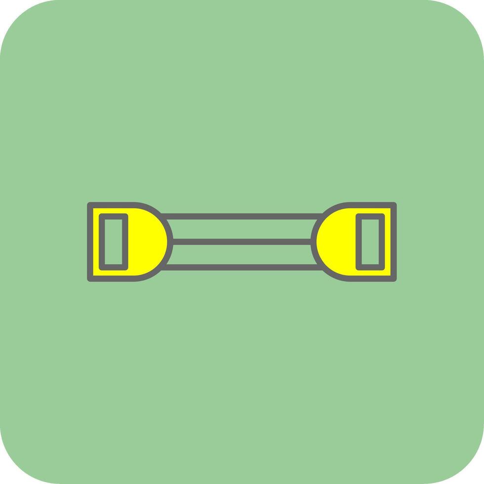 Chest Expander Filled Yellow Icon vector