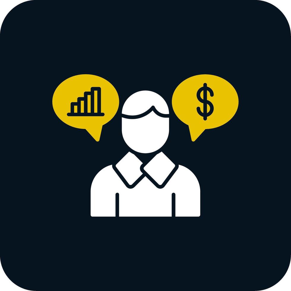 Financial Consultant Glyph Two Color Icon vector