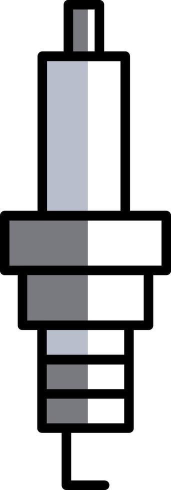 Spark Plug Filled Half Cut Icon vector