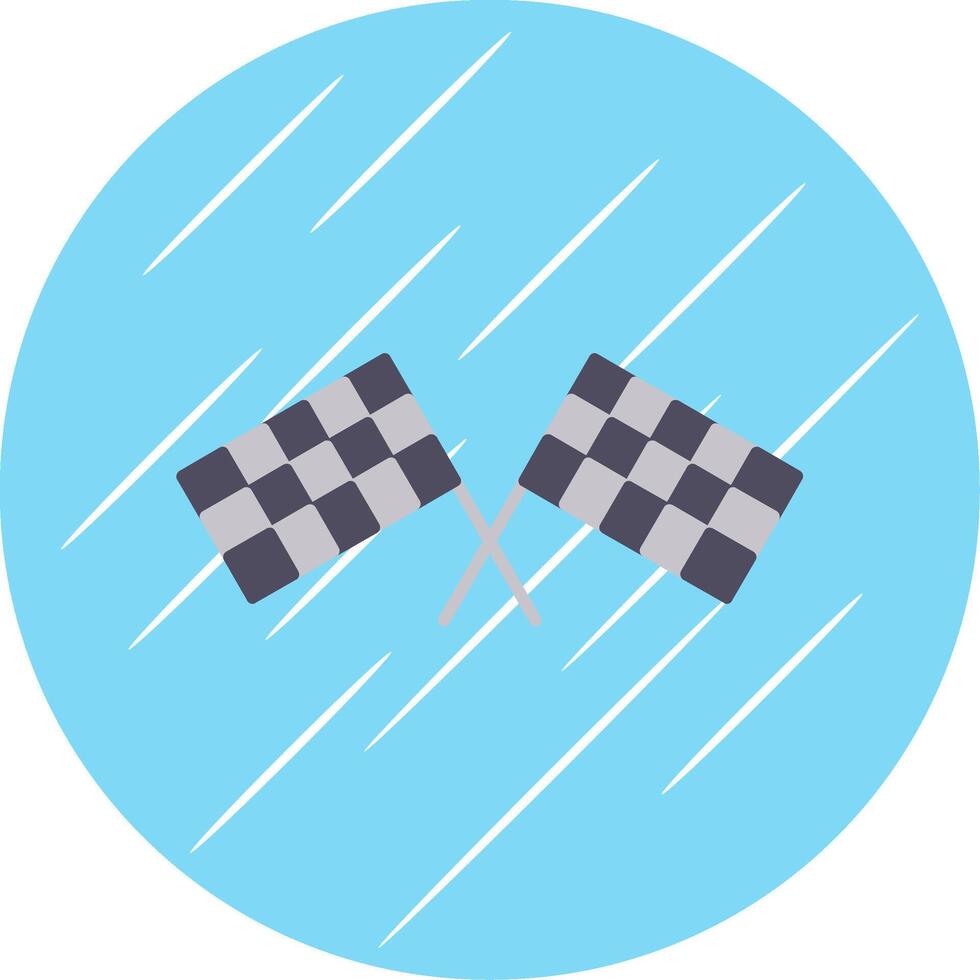 Pit Flag Flat Blue Circle Icon vector