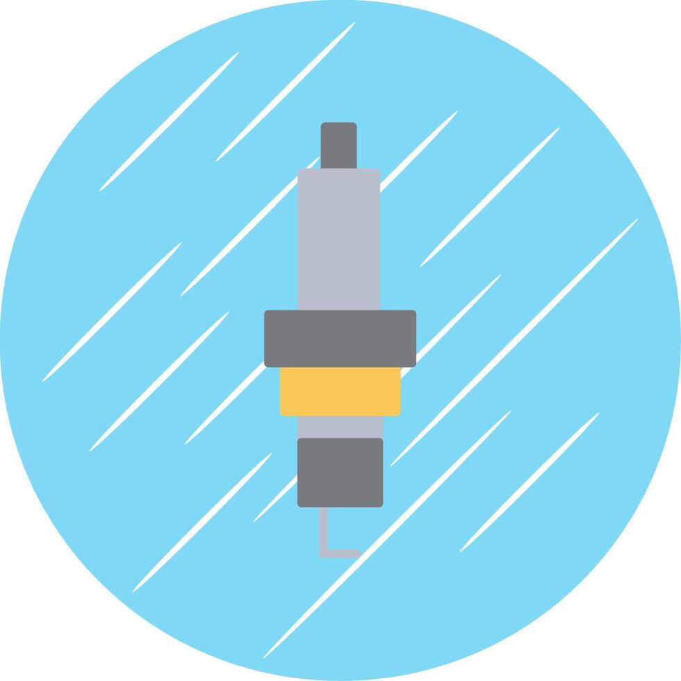 Spark Plug Flat Blue Circle Icon vector