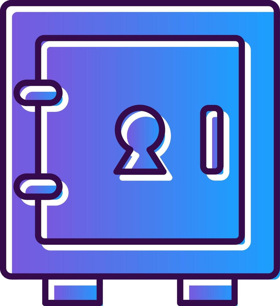 Locker Gradient Filled Icon vector