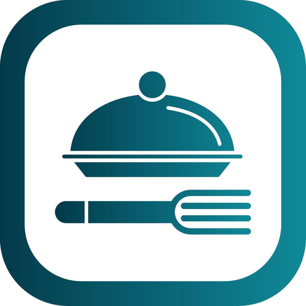 Meal Glyph Gradient Round Corner Icon vector