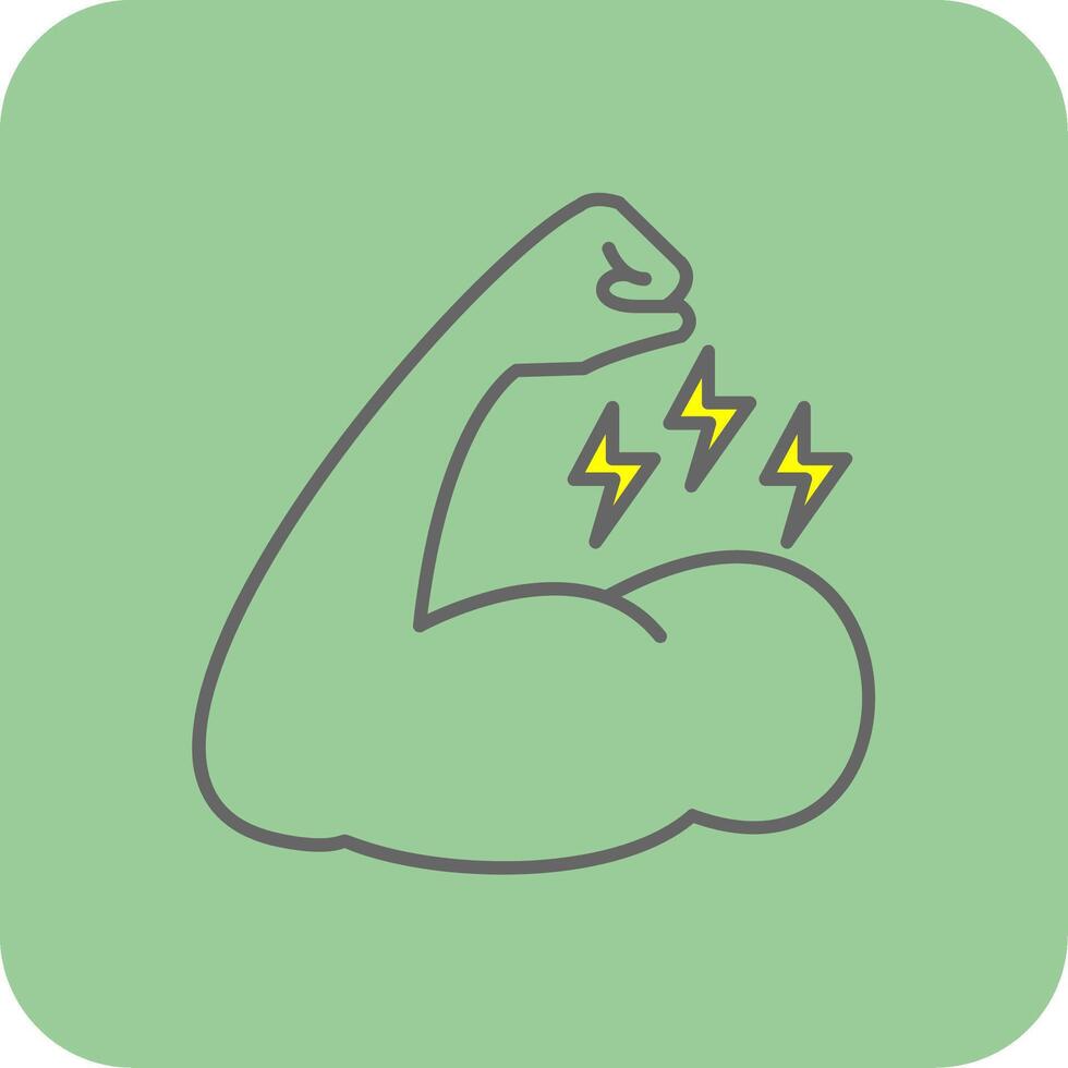 Muscle Filled Yellow Icon vector